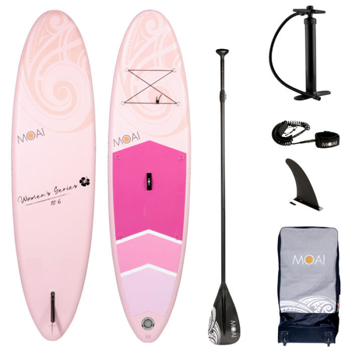 Buy MOAI 10’6” Pink Women's Series Inflatable SUP All Round Stand Up Paddle Boards Ireland